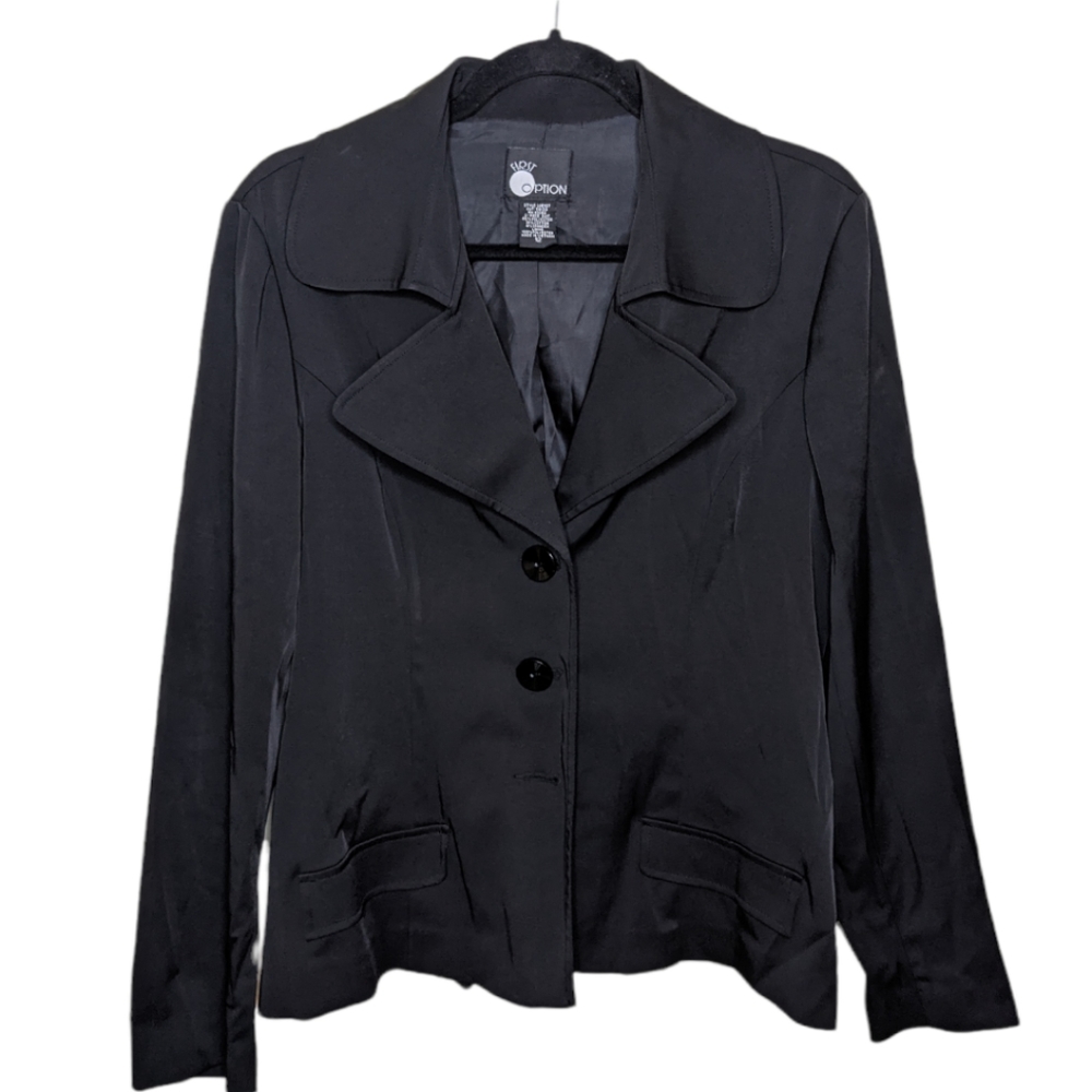 First Option Black Blazer Jacket Size 12 🖤
